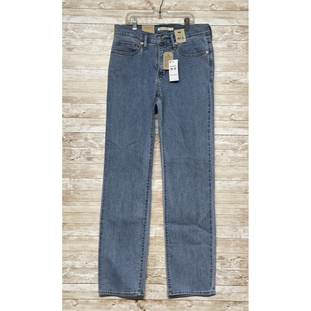 Levis 314 Shaping Straight Jeans Womens 30 x 32 Mid Rise Smoothing Tummy Panel